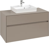 Villeroy & Boch Waschtischunterschrank Collaro C016 Taupe 1000 mm mit SoftClosing