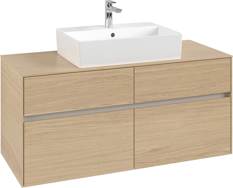 Villeroy & Boch Waschtischunterschrank Collaro C128 Nordic Oak 1200 mm mit 4 Auszügen