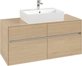 Villeroy & Boch Waschtischunterschrank Collaro C128 Nordic Oak 1200 mm mit 4 Auszügen