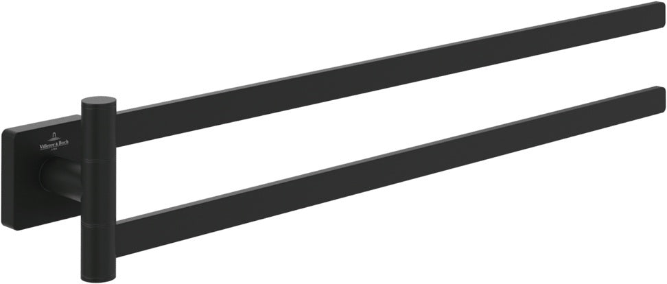 Villeroy & Boch Handtuchhalter Elements - Striking, zweiarmig, schwenkbar, Chrom, 432 mm