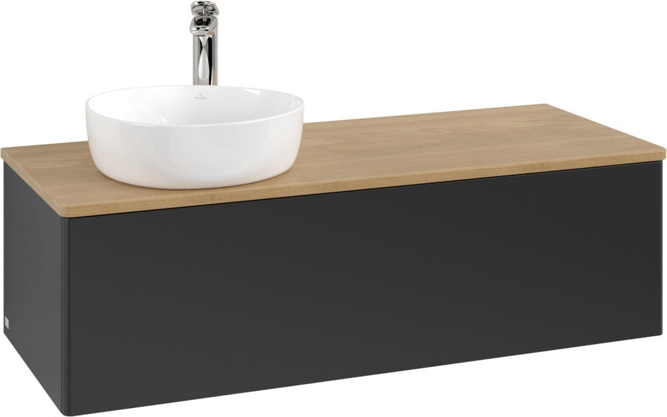 Villeroy & Boch Waschtischunterschrank Antao K33051 1200 mm Anthrazit Matt Lack mit Hahnlochbohrung