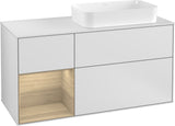 Villeroy & Boch Waschtischunterschrank Finion F271G 1200 mm Glossy White Lacquer mit Beleuchtung