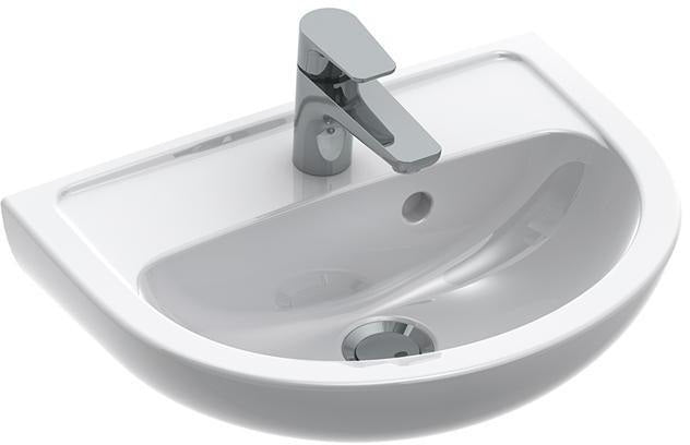 Villeroy & Boch Saval 2.0 Handwaschbecken 450x340 mm Weiß Alpin für 1-Loch Armatur mit Überlauf