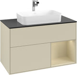 Villeroy & Boch Waschtischunterschrank Finion F252G 1000 mm Glossy White Lacquer mit LED-Beleuchtung