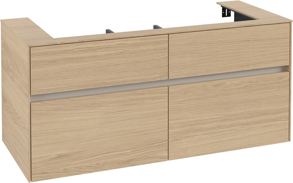 Villeroy & Boch Collaro Waschtischunterschrank 1200 mm Soft Grey mit 4 Auszügen