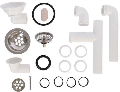 Villeroy & Boch Ablaufgarnitur 821400 Zubehör verchromt mit Handbetätigung für Spülbecken