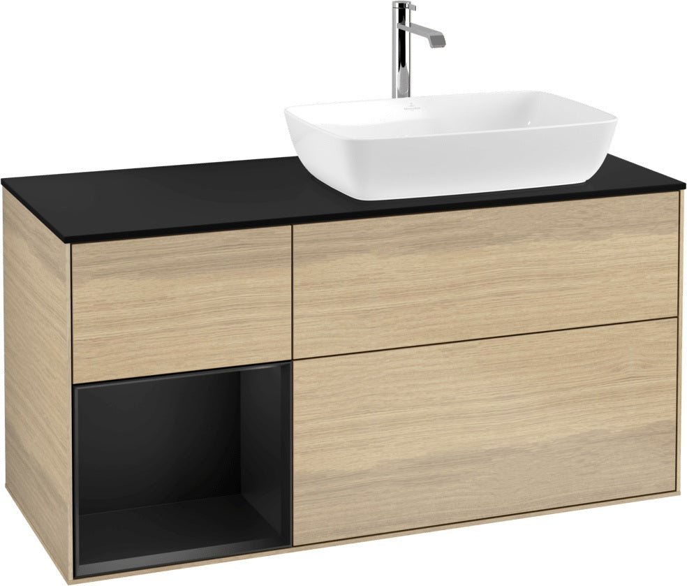 Villeroy & Boch Finion Waschtischunterschrank 1200 mm Glossy White Lacquer mit Beleuchtung