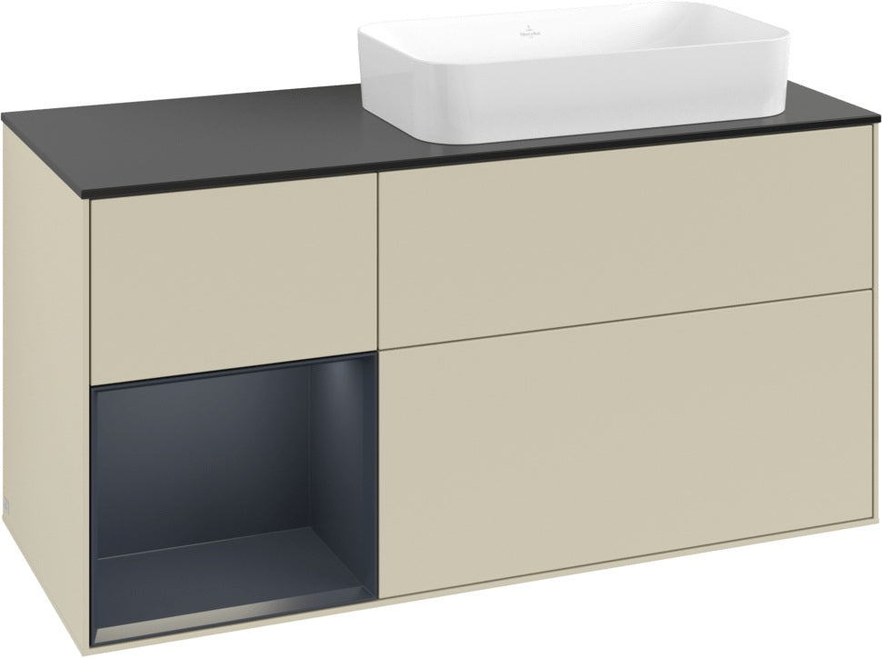 Villeroy & Boch Waschtischunterschrank Finion G682G 1200 mm Glossy White mit Beleuchtung