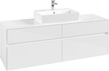 Villeroy & Boch Waschtischunterschrank Collaro C134 1600 mm Glossy White mit 4 Auszügen