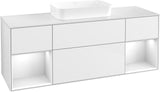 Villeroy & Boch Finion Waschtischunterschrank 1600 mm Glossy White Lacquer mit Beleuchtung