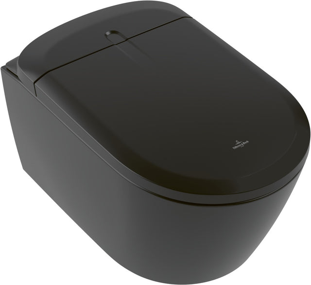 Villeroy & Boch Dusch-WC Supreo Select V16EN3 – Wandhängend, Pure Black CeramicPlus, 612x384x423 mm