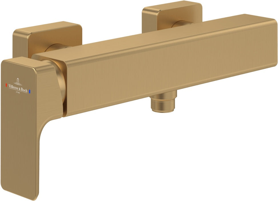 Villeroy & Boch Subway 3.0 Einhebel-Duscharmatur TVS11200100 – Eckig, Chrom, Wandmontage