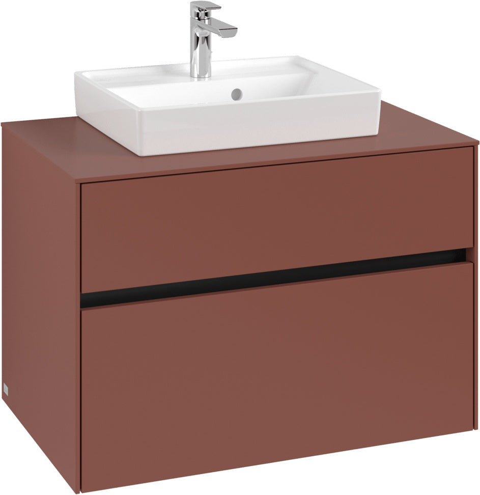 Villeroy & Boch Waschtischunterschrank Collaro C069 B0 800 mm White Oak mit LED-Beleuchtung