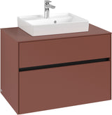 Villeroy & Boch Waschtischunterschrank Collaro C069 B0 800 mm White Oak mit LED-Beleuchtung