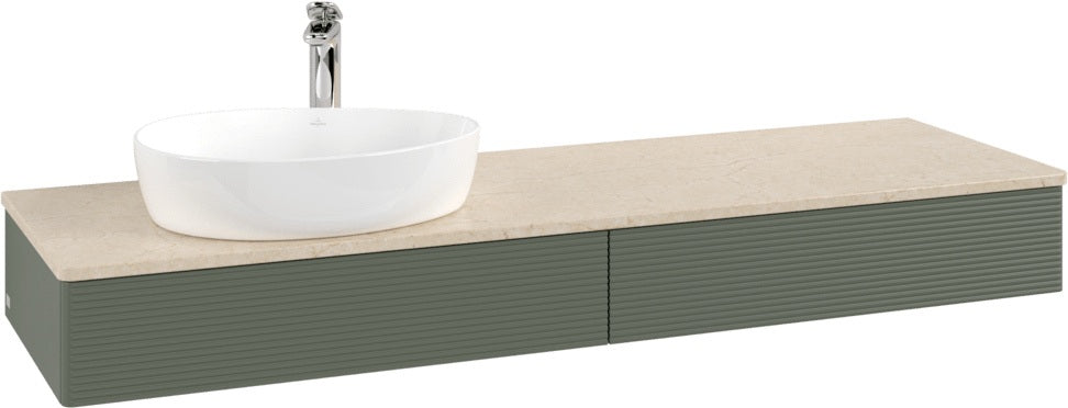 Villeroy & Boch Waschtischunterschrank Antao K15153 1600 mm Anthracite Matt Lack mit Hahnlochbohrung