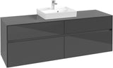 Villeroy & Boch Waschtischunterschrank Collaro C077 1600 mm Glossy Grey mit 4 Auszügen