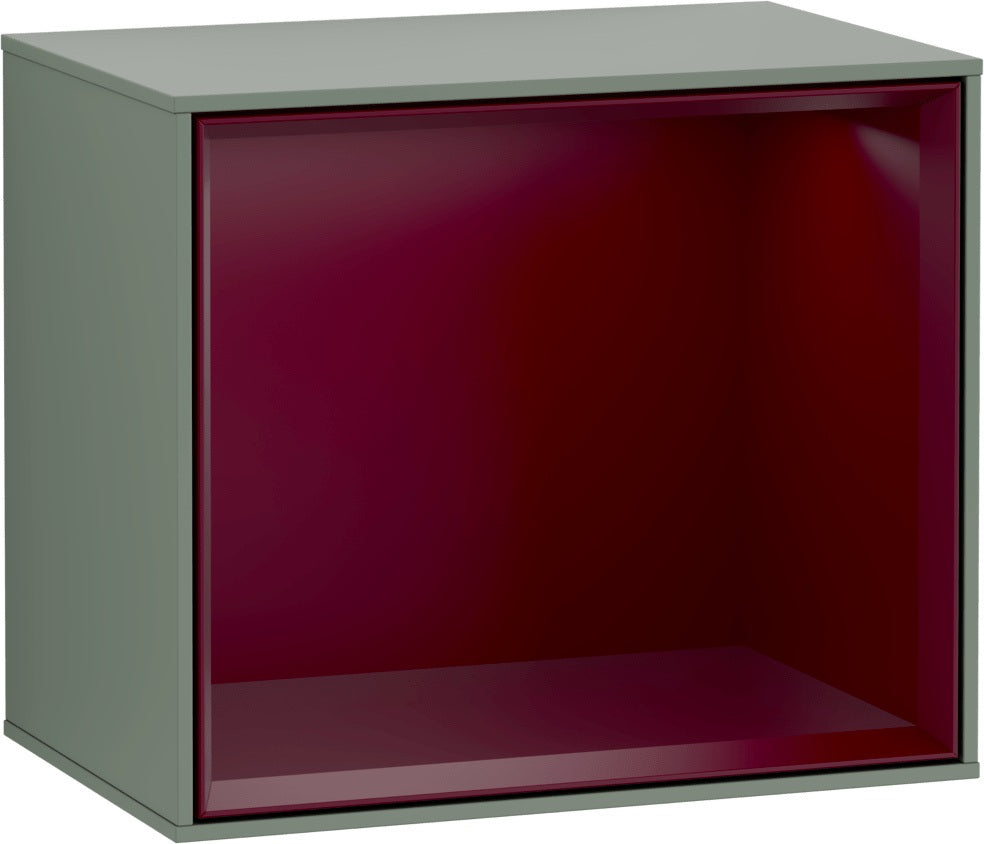 Villeroy & Boch Finion Regalmodul F580GF – 418 mm, Olive Matt Lacquer, mit LED-Beleuchtung