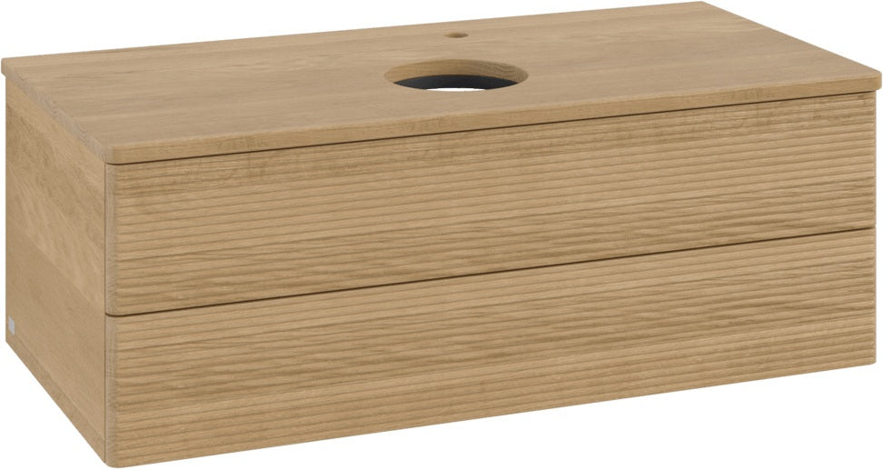 Villeroy & Boch Waschtischunterschrank Antao 1000 mm Warm Walnut mit LED-Beleuchtung