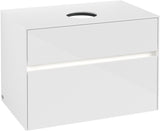 Villeroy & Boch Waschtischunterschrank Collaro C037 B0 800 mm Glossy White mit Beleuchtung