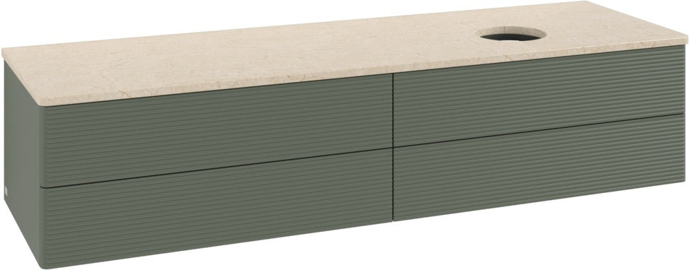 Villeroy & Boch Waschtischunterschrank Antao 1600 mm Anthracite Matt Lacquer mit 4 Auszügen und LED-Beleuchtung