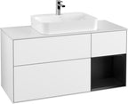 weiß / Mitteldichte Faserplatte (MDF) / F421P D 1200x603x501mm Glossy White