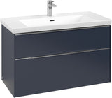 Villeroy & Boch Subway 3.0 Waschtischunterschrank C570L0 Brilliant White mit LED-Beleuchtung und SoftClosing