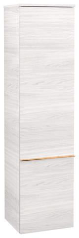 Villeroy & Boch Hochschrank Venticello 404 mm Eiche Chrom – Wandmontage, 1 Tür, Soft-Close