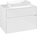 Villeroy & Boch Collaro Waschtischunterschrank 800 mm Glossy White mit SoftClosing und 2 Auszügen
