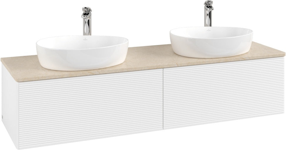 Villeroy & Boch Waschtischunterschrank Antao L39153 1600 mm Weiß Matt mit LED-Beleuchtung