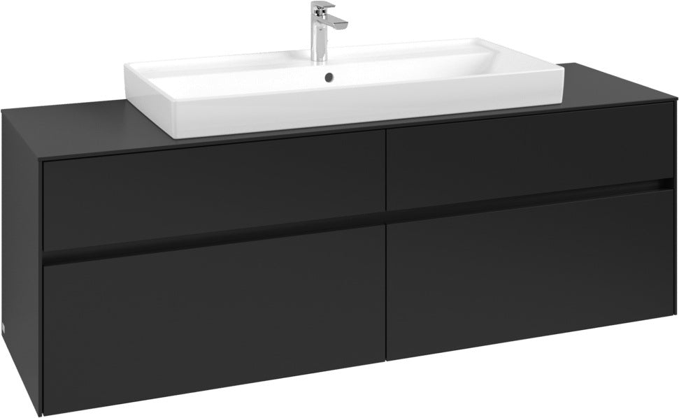Villeroy & Boch Waschtischunterschrank Collaro C031 1600 mm Volcano Black mit SoftClosing