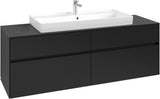 Villeroy & Boch Waschtischunterschrank Collaro C031 1600 mm Volcano Black mit SoftClosing