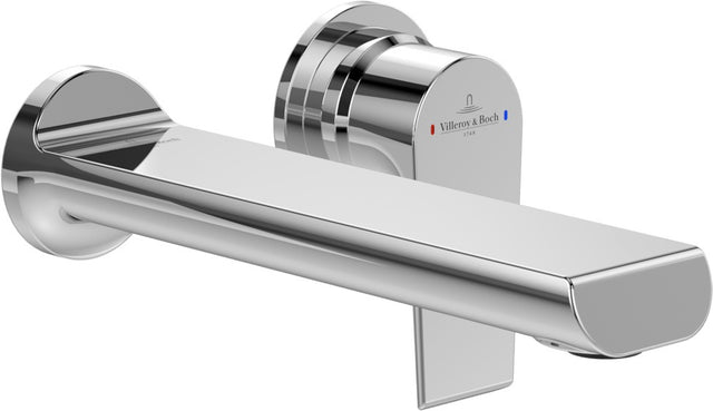 Villeroy & Boch Liberty Einhebel-Waschtischarmatur TVW10700800061 – Wandmontage, Chrom, AirPlus & AquaSmart