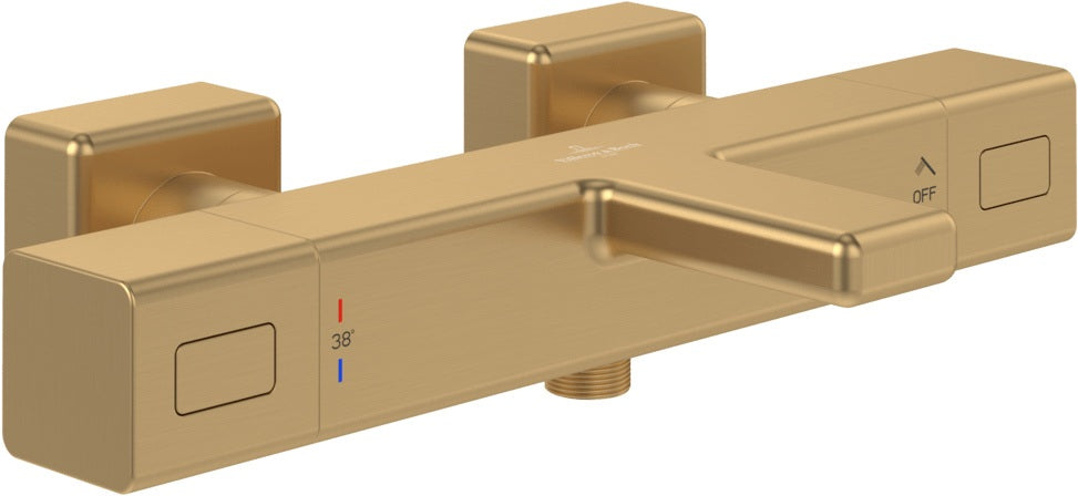 Villeroy & Boch Universal Wannenthermostat TVT000002000 eckig Chrom – Wandmontage, 2-löchig, Thermostat