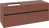 Villeroy & Boch Waschtischunterschrank Collaro C117 B0 White Oak 1400 mm mit Beleuchtung