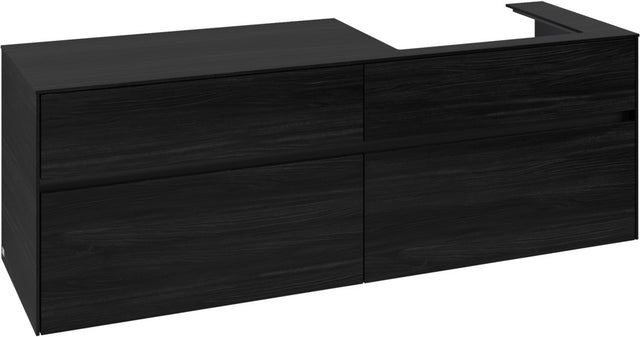 Villeroy & Boch Waschbeckenunterschrank Collaro C023 B0 1600 mm Black Oak mit Beleuchtung