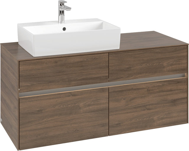 Villeroy & Boch Waschtischunterschrank Collaro C129B0 Arizona Oak 1200 mm mit LED-Beleuchtung und SoftClosing
