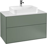 Villeroy & Boch Finion Waschbeckenunterschrank 1000 mm Glossy White mit LED-Beleuchtung