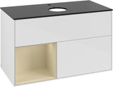 Villeroy & Boch Finion Waschbeckenunterschrank Glossy White mit Beleuchtung, 1000 mm