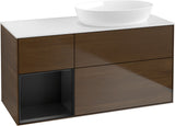 Villeroy & Boch Finion Waschtischunterschrank 1200 mm Glossy White Lacquer mit Beleuchtung