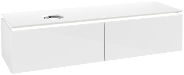 Villeroy & Boch Legato Waschbeckenunterschrank 1600 mm Glossy White mit LED-Beleuchtung