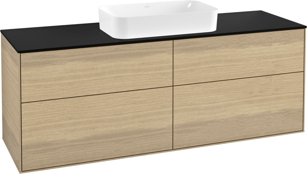 Villeroy & Boch Finion Waschtischunterschrank 1600 mm Anthrazit Matt mit LED-Beleuchtung