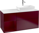 Villeroy & Boch Finion Waschbeckenunterschrank 1200 mm Glossy White Lacquer mit Beleuchtung