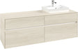 Villeroy & Boch Collaro Waschbeckenunterschrank 1600 mm White Oak mit LED-Beleuchtung