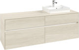 Villeroy & Boch Collaro Waschbeckenunterschrank 1600 mm White Oak mit LED-Beleuchtung