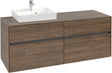 Villeroy & Boch Waschtischunterschrank Collaro C074 Arizona Oak 1400 mm – 4 Auszüge, Becken links