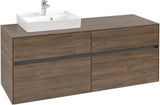 Villeroy & Boch Waschtischunterschrank Collaro C074 Arizona Oak 1400 mm – 4 Auszüge, Becken links