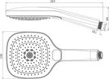 Villeroy & Boch Handbrause Infinity Showers TVS11000 – Eckig, Chrom, 3 Strahlarten, EasyClean