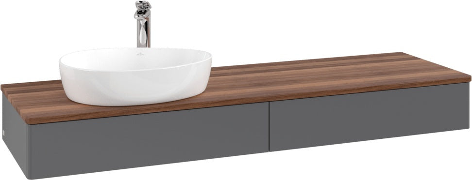 Villeroy & Boch Waschbeckenunterschrank Antao L15051 1600 mm Anthrazit Matt mit Auszugsbeleuchtung