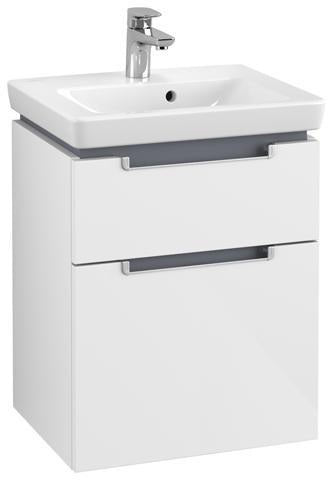 Villeroy & Boch Subway 2.0 Waschtischunterschrank 440 mm Glossy White mit 2 Auszügen
