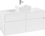 Villeroy & Boch Collaro Waschbeckenunterschrank 1200 mm White Matt mit 4 Auszügen
